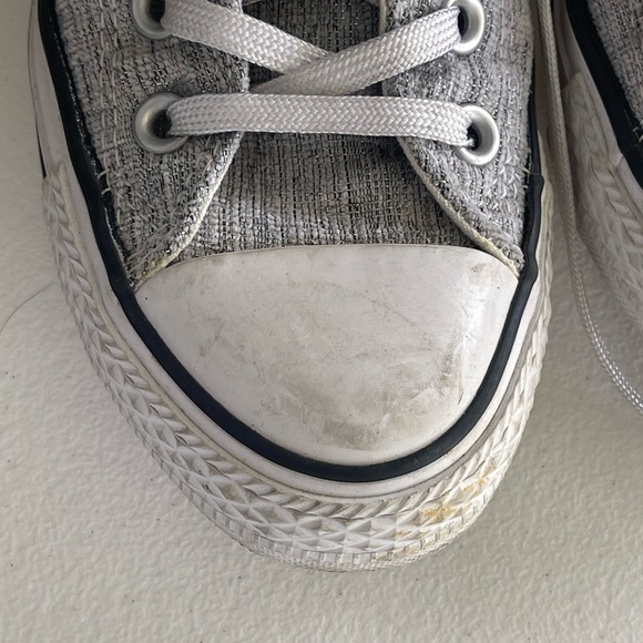 Converse high top silver gray tweed knit sneakers - Picture 11 of 12